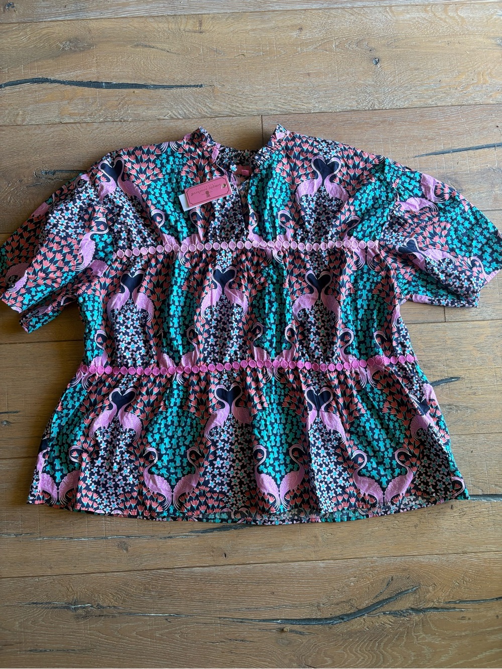 Simply Southern Unique Print Short Sleeve Blouse Boutique Style 🦩